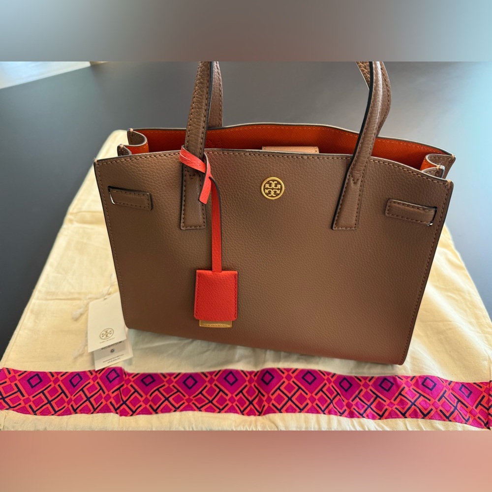 TORY BURCH Small Walker Satchel - Moose - Picture 10 of 16